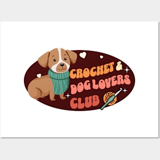 Crochet Dog Lovers Club Cute for Dog and Pet Owners Retro Posters and Art